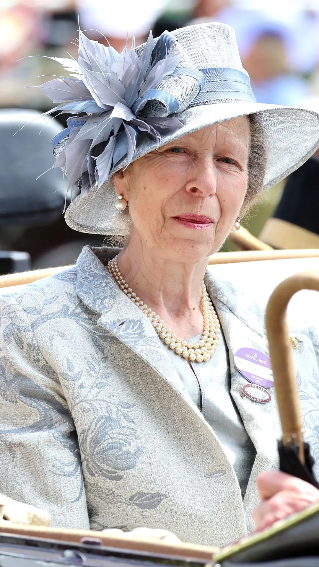 : Princess Anne, The Princess Royal attends day three of Royal Ascot 2024.