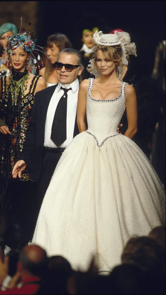 claudia schiffer as the chanel bride