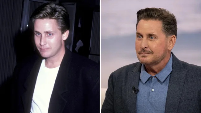 Two side-by-side portraits of the same man, young and older, showing his transformation over the years.