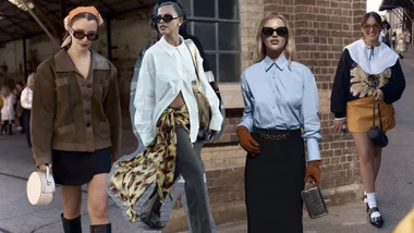 a collage of well-dressed women demonstrating how to be more stylish