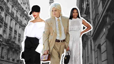 a collage of women at paris couture week