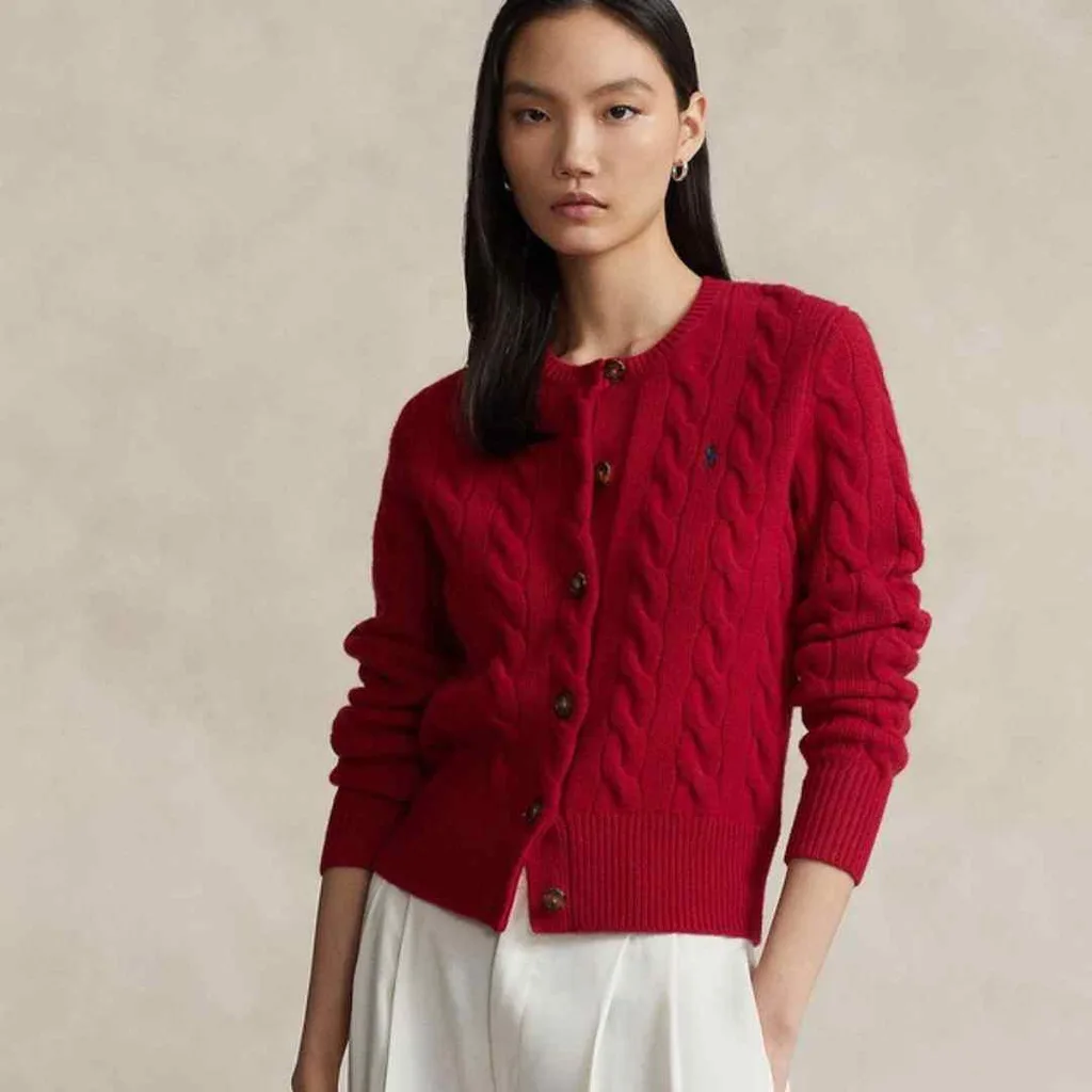 Ralph Lauren Red Cardigan.