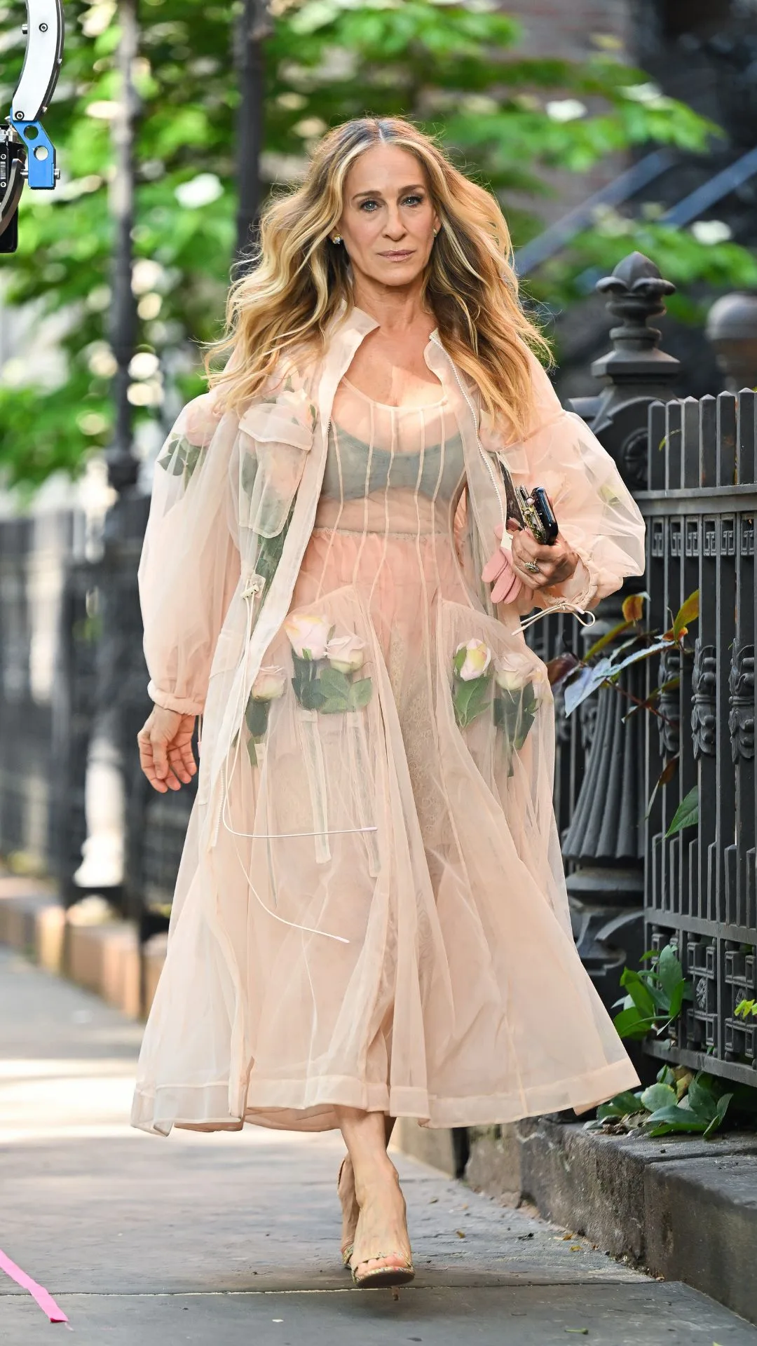 Sarah Jessica Parker is seen on the set of "And Just Like That..." Season 3