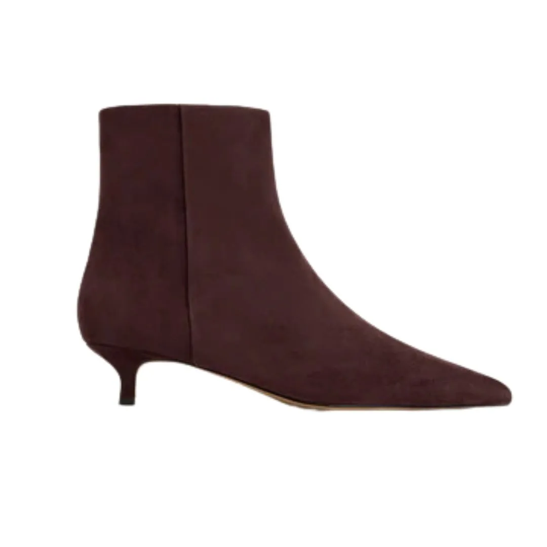 ankle boot suede kitten heel 
