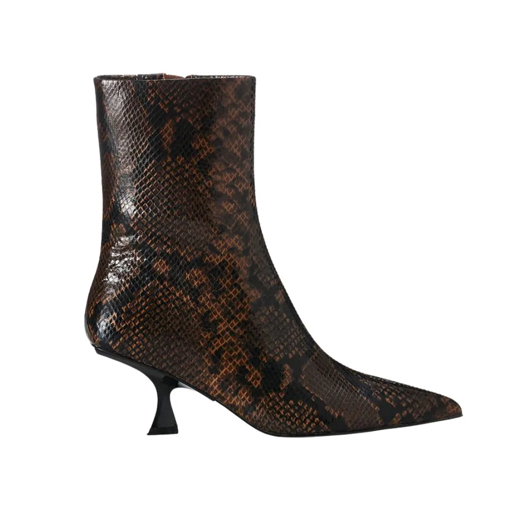 snake print ankle boot alias mae
