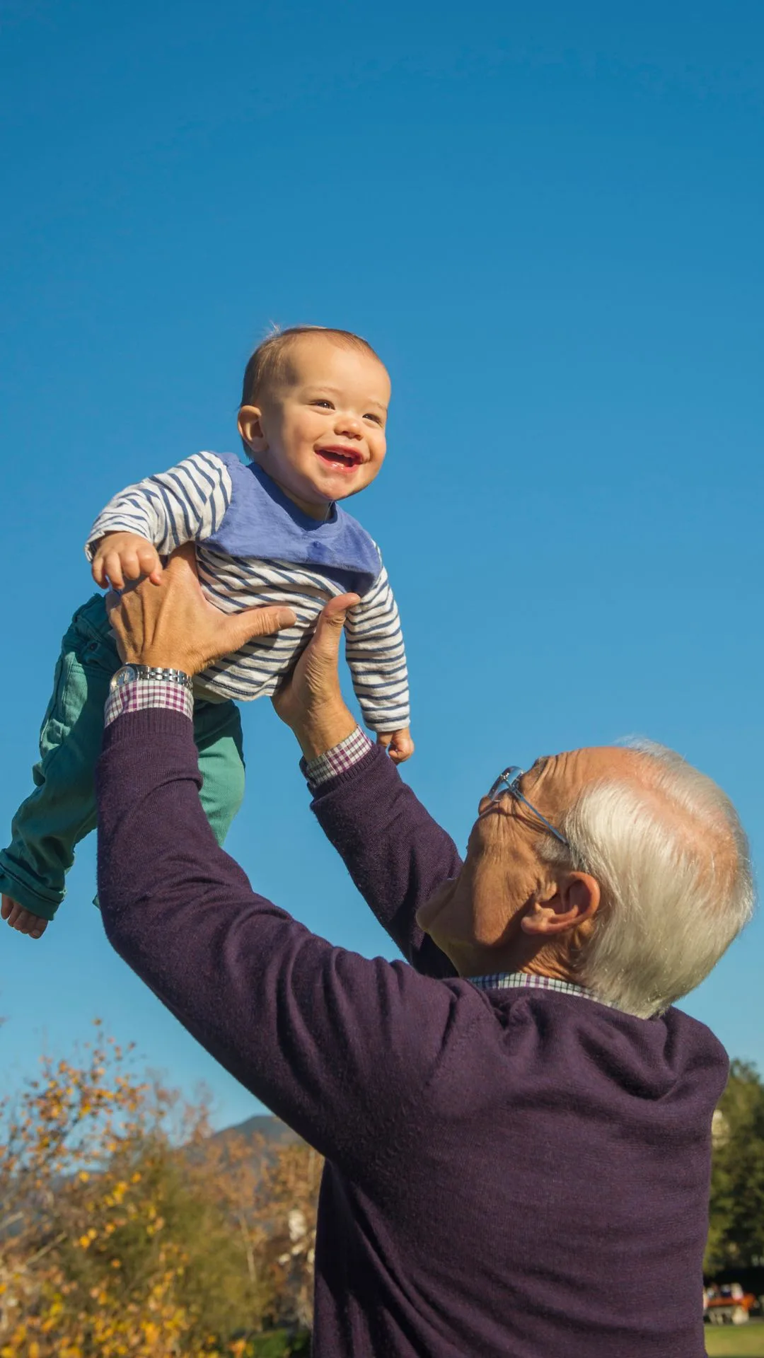 Grandparents looking after grandchildren. 