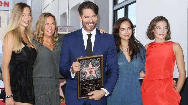 Harry Connick Jr. with his wife, Jill Goodacre and his daughters, Georgia Tatum Connick, Sarah Kate Connick and Charlotte Connick attends the ceremony honoring Harry Connick Jr. with a Star on The Hollywood Walk of Fame held on October 24, 2019