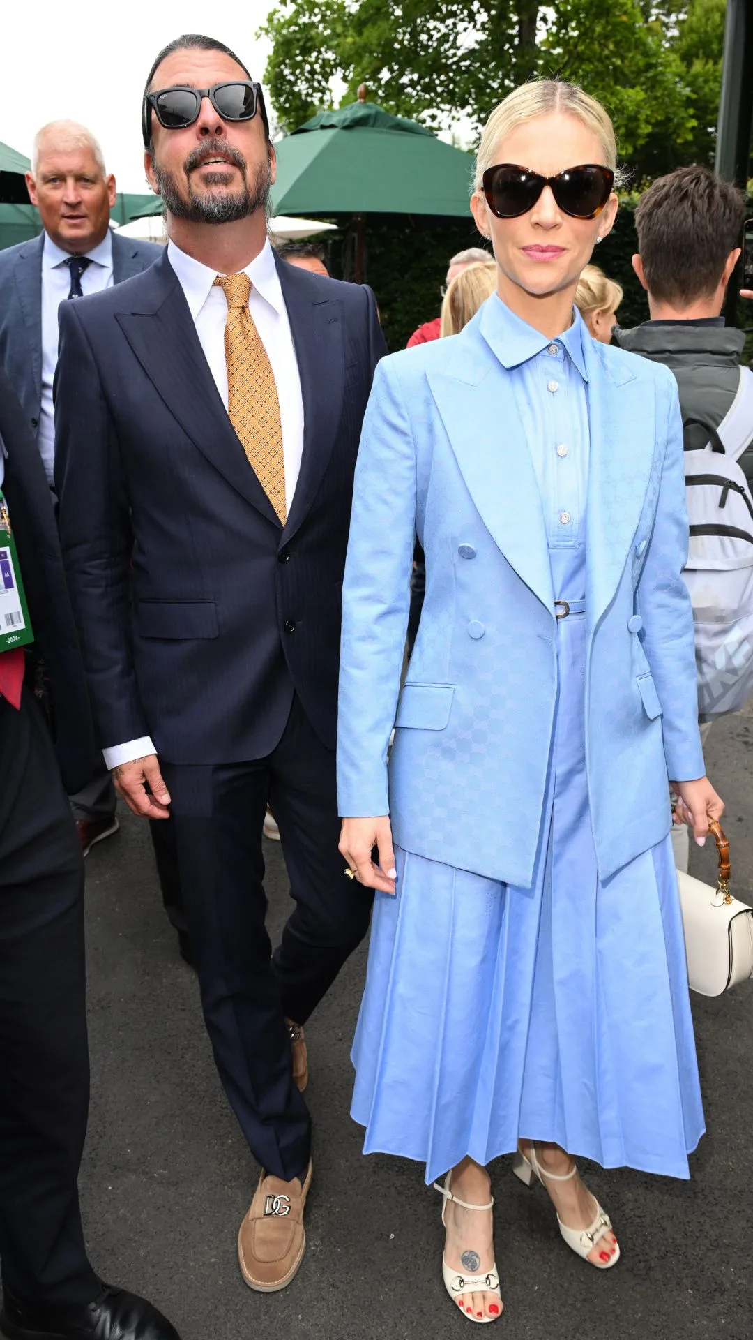 Dave Grohl and Jordyn Blum attend day two of the Wimbledon Tennis Championships.