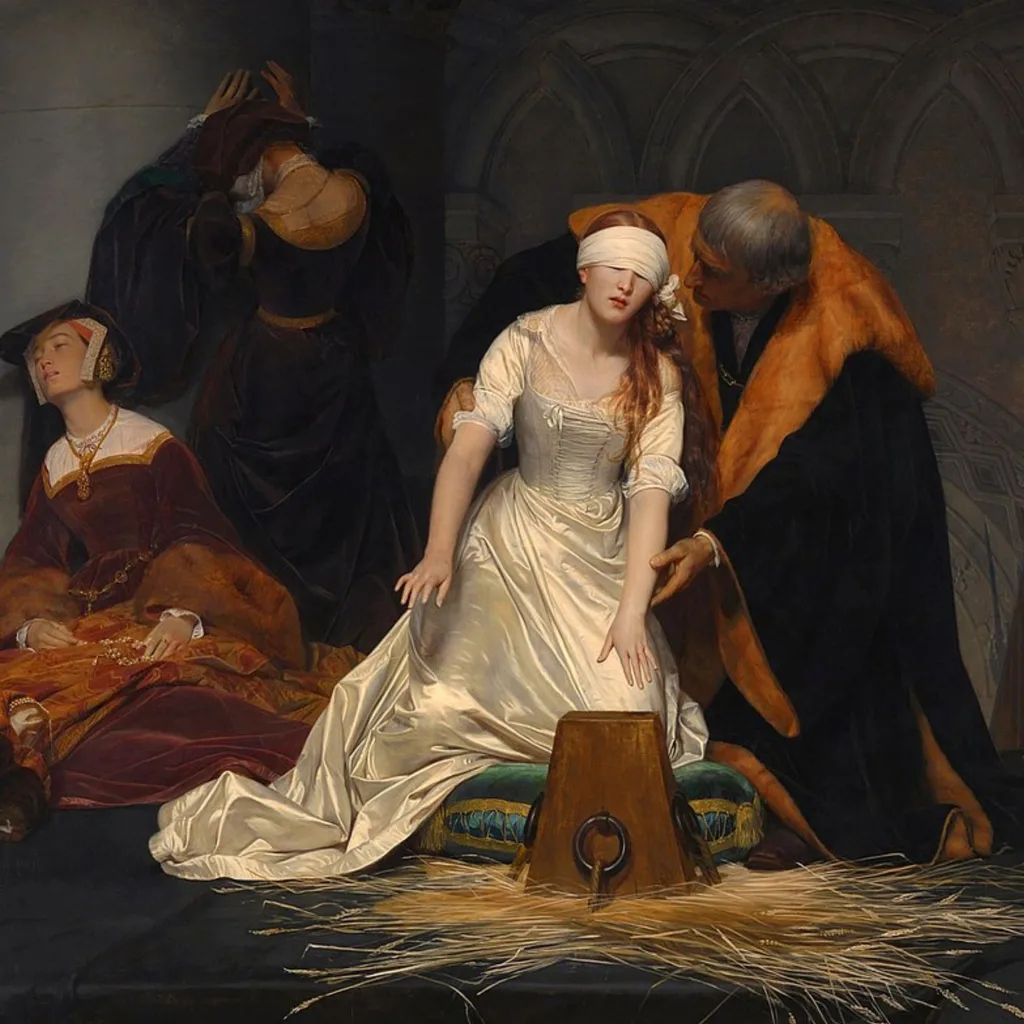 The Execution of Lady Jane Grey in the Tower of London in the Year 1554 by Paul Delaroche 