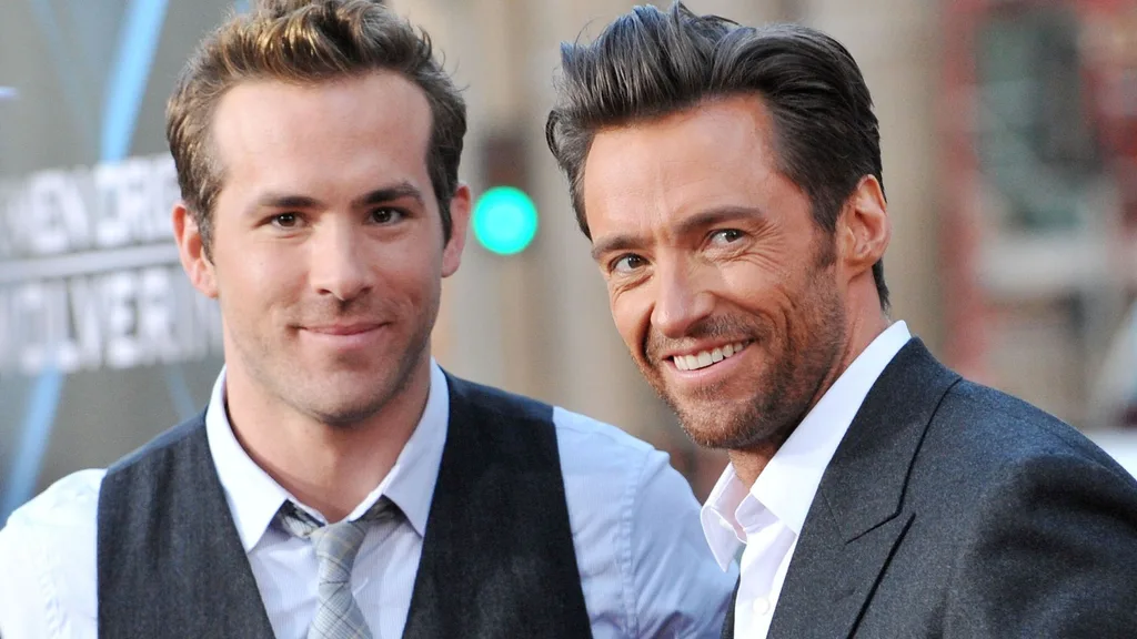 Ryan Reynolds and Hugh Jackman at the premiere of X-Men Origins: Wolverine in 2009