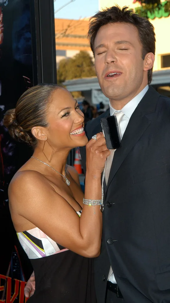 Jennifer Lopez & Ben Affleck during Daredevil Premiere at Mann Village in Los Angeles, CA, United States. 