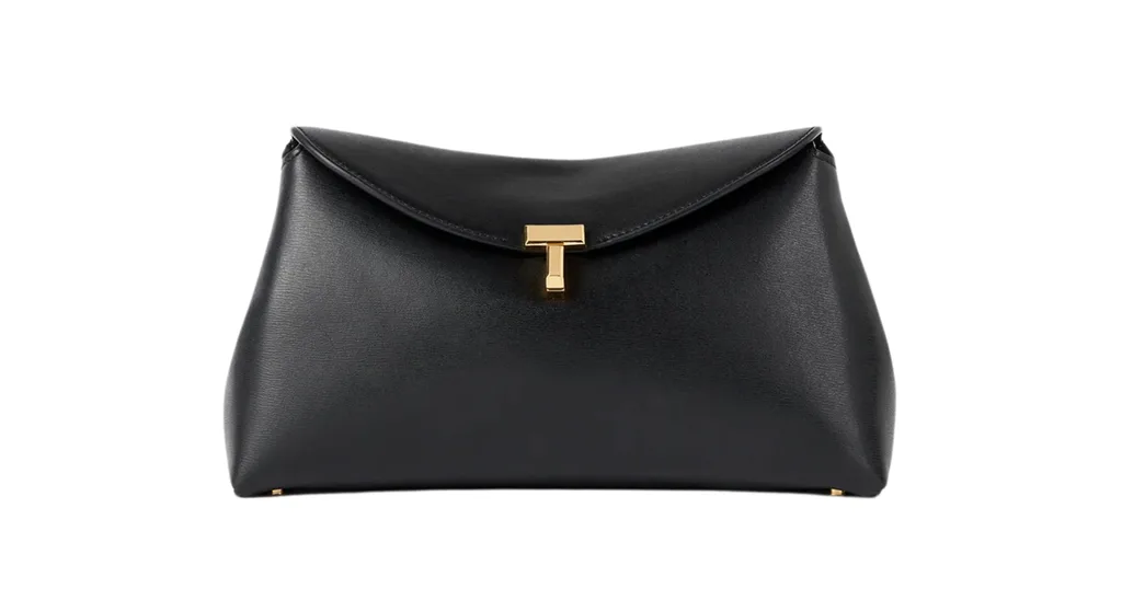 Best Designer Handbags_Toteme T-Lock Leather Clutch
