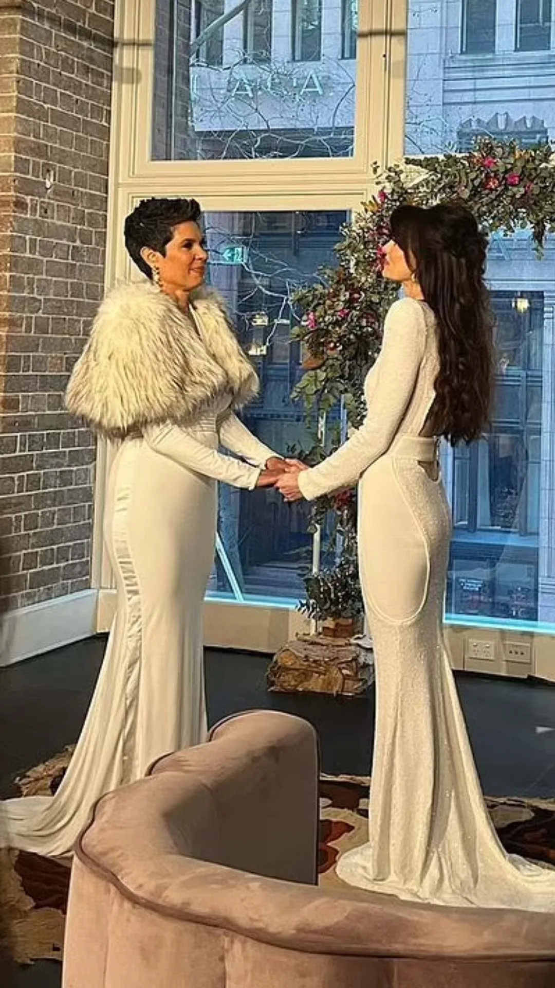 Narelda Jacobs and Karina Natt wedding dress.