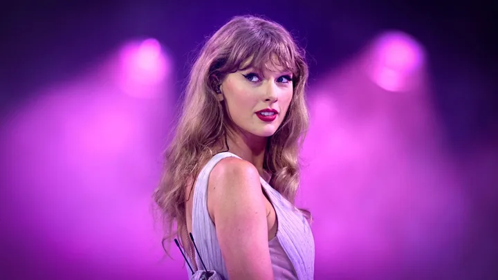 Taylor Swift performs onstage during "Taylor Swift | The Eras Tour" at Wembley Stadium on August 15, 2024 in London, England.