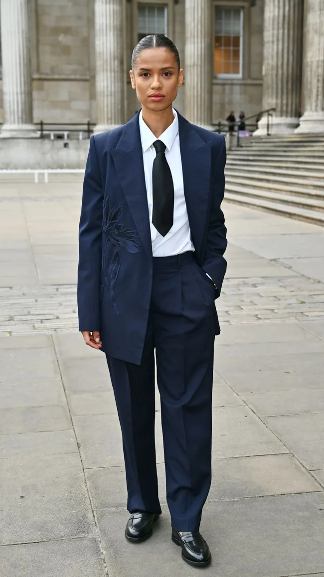 Gugu Mbatha-Raw attends the Erdem show