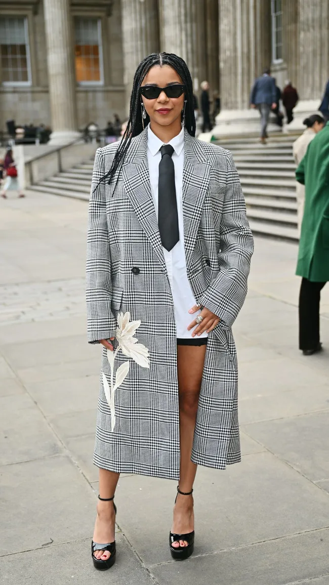 India Ria Amarteifio attends the Erdem show