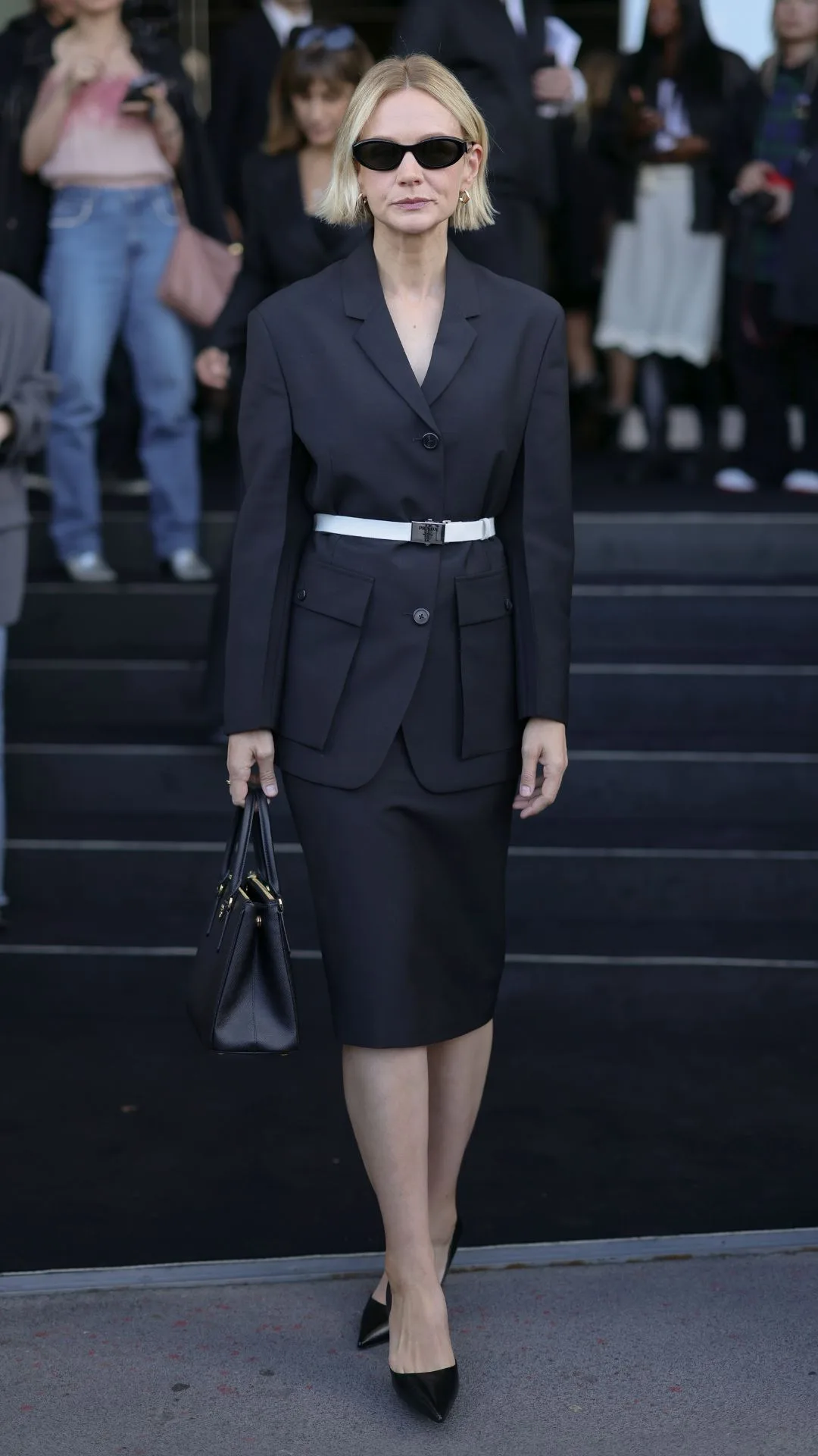 Carey Mulligan at Milan Fashion Week