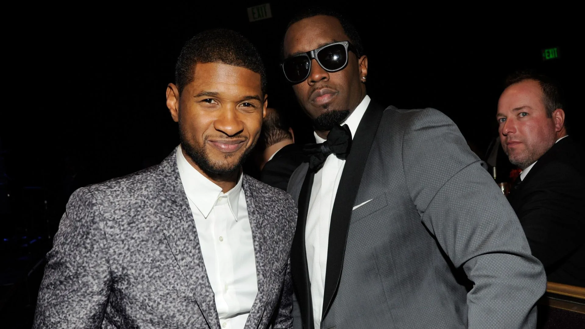 Usher and Sean "Diddy" Combs attend the 55th Annual GRAMMY Awards