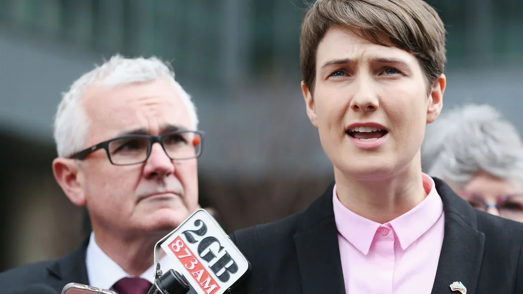 Marriage equality advocate and Human Rights Lawyer Anna Brown speaks to media after the High Court delivered their n favour of having a same sex marriage postal vote on September 7, 2017 in Melbourne, Australia.