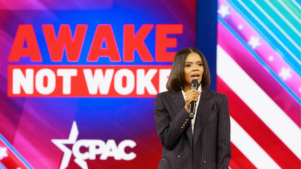 Political commentator Candace Owens speaks during the Conservative Political Action Conference (CPAC) in Orlando, Florida, U.S., on Friday, Feb. 25, 2022. Launched in 1974, the Conservative Political Action Conference is the largest gathering of conservatives in the world. 