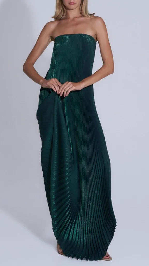 l'idee green maxi dress for bridesmaid