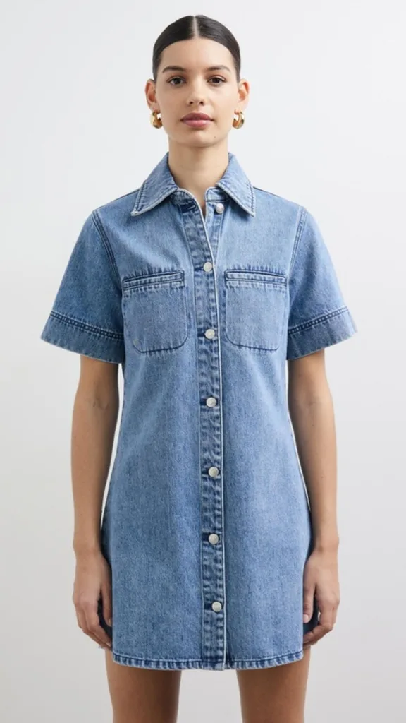 denim mini dress for spring