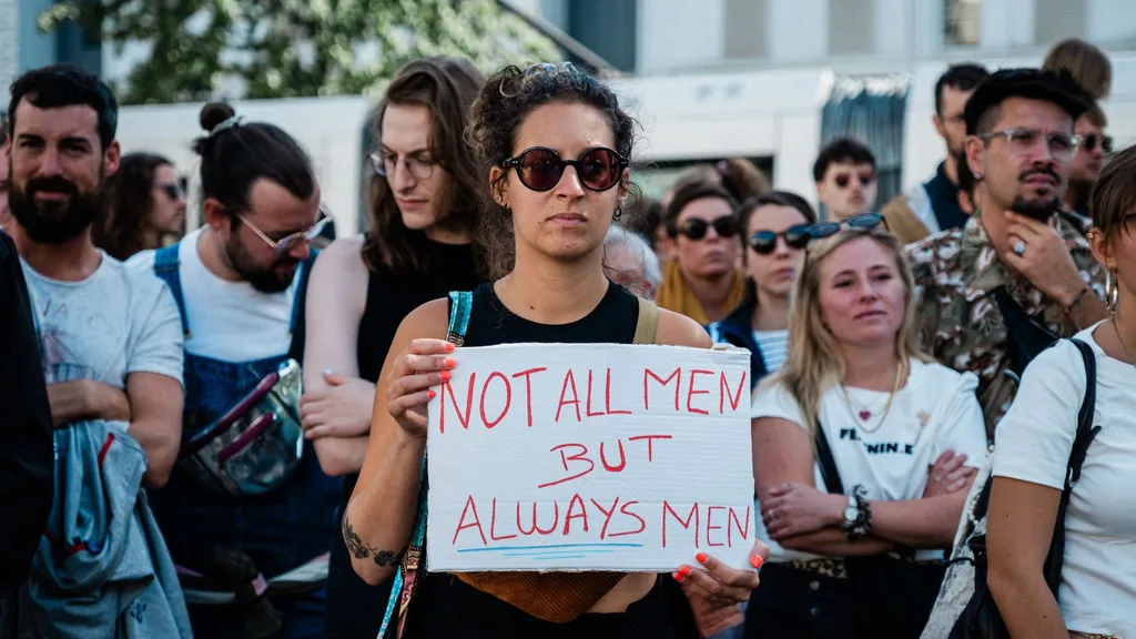 protestors gather for gisele pelicot