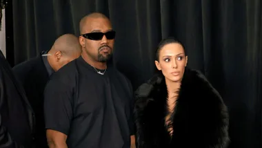 Bianca Censori and Kanye west at the 2025 Grammys