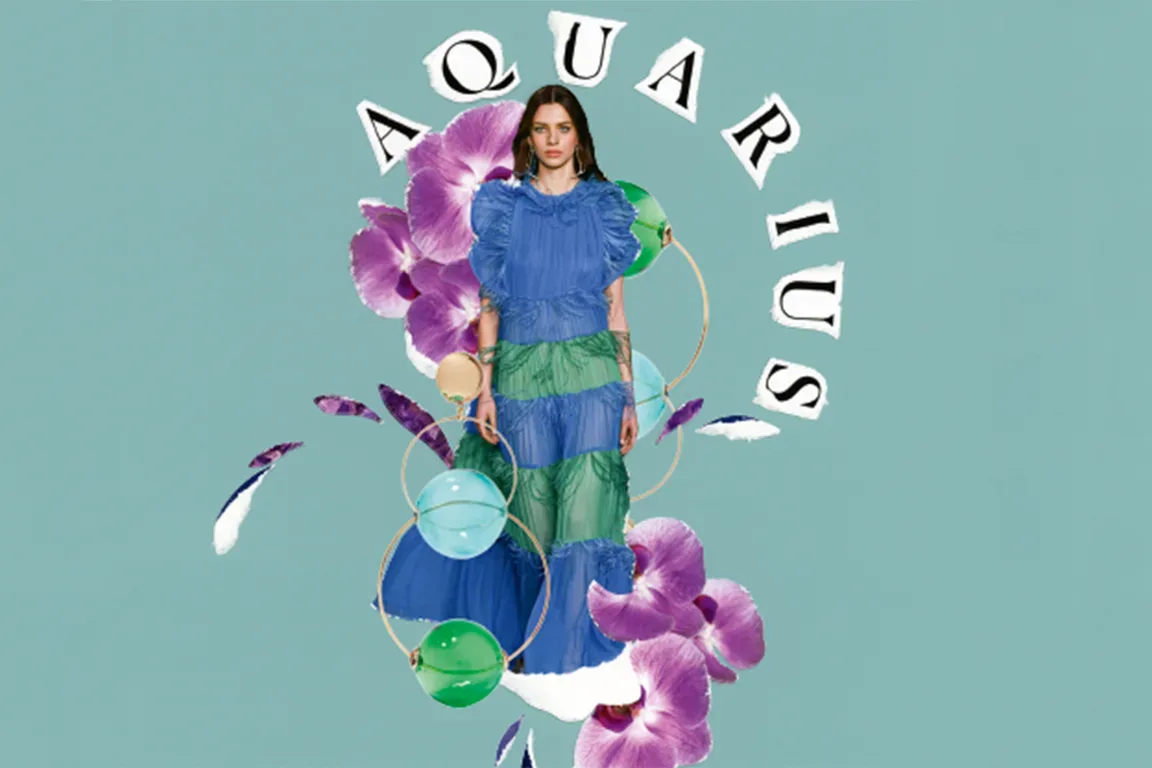 aquarius  horoscope collage