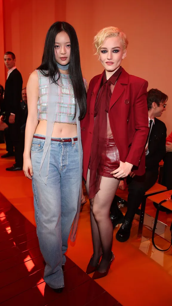Hanni and Julia Garner attend the Gucci Women's Spring Summer 2025