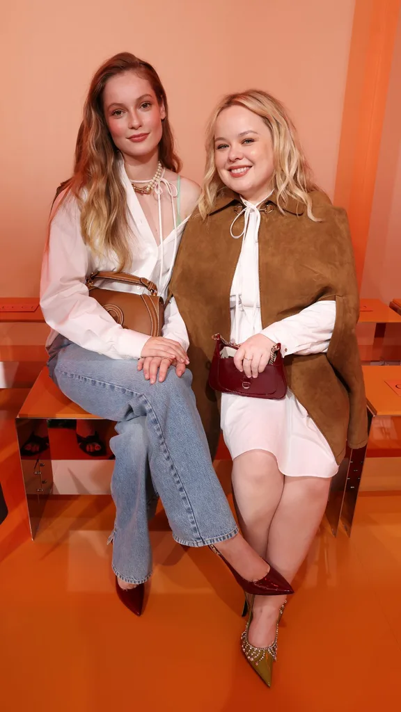 Hannah Dodd and Nicola Coughlan at Gucci Miland Fahsion Week