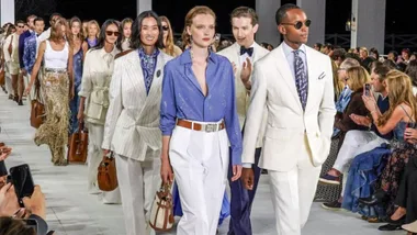 Models close the Ralph Lauren SS25 show