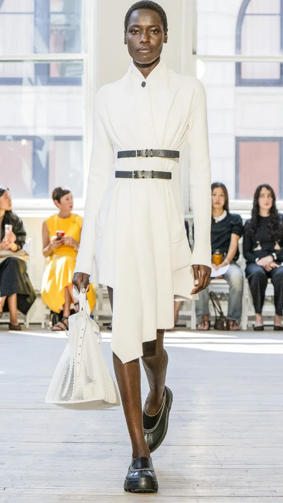 A model walks the runway during the Proenza Schouler Ready to Wear Spring/Summer 2025 fashion show as part of the New York Fashion Week on September 4, 2024 in Paris, France.