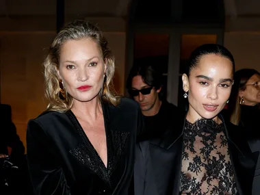 kate moss and zoe kravitz at PFW