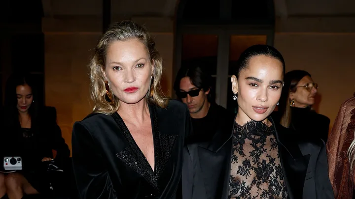 kate moss and zoe kravitz at PFW