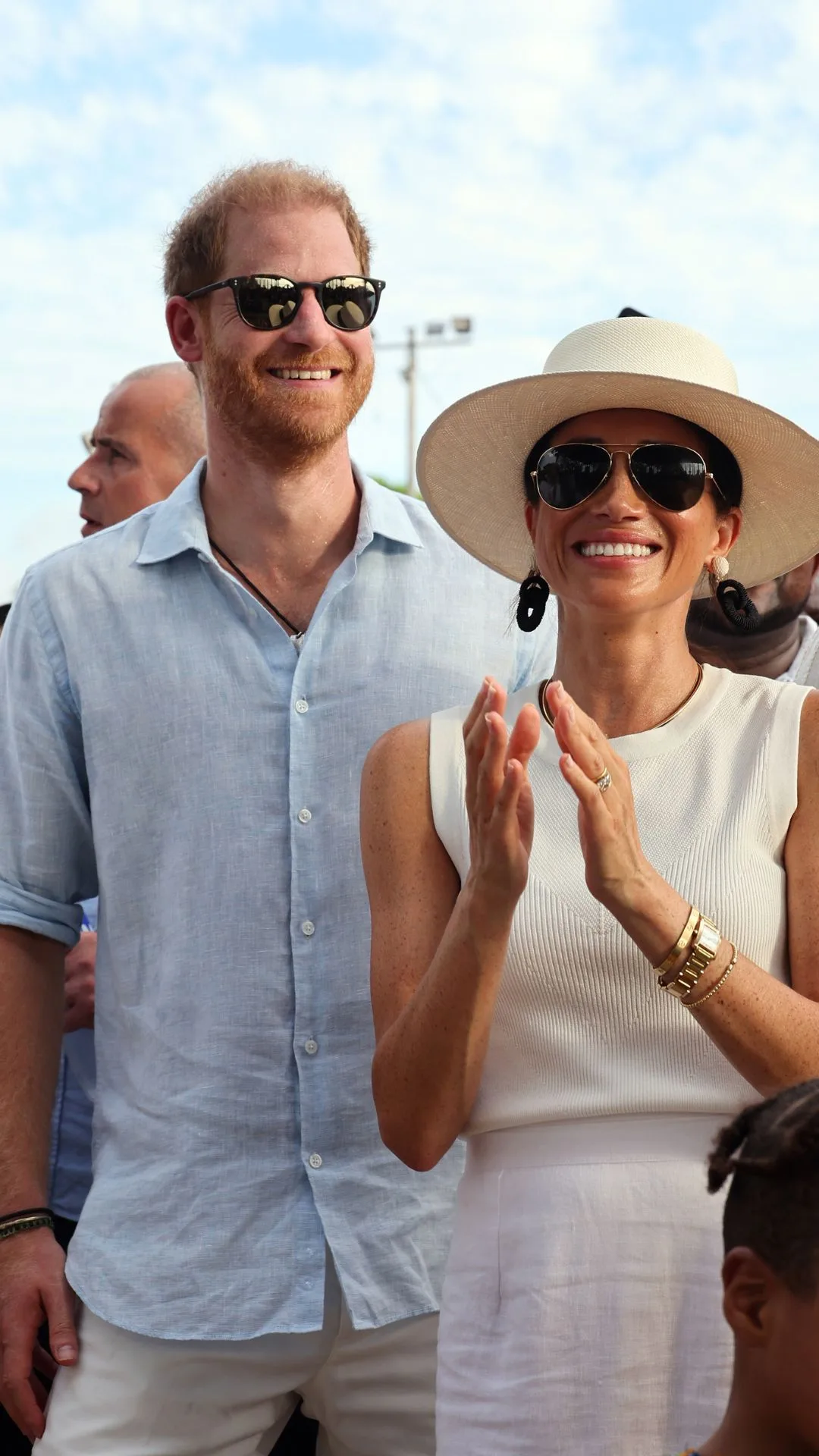 Prince Harry and Meghan Markle on their tour of Columbia.