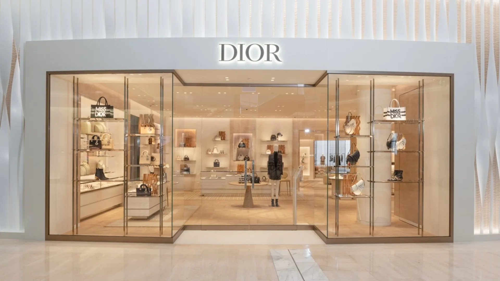 Dior’s new boutique in Westfield Bondi in Sydney. 