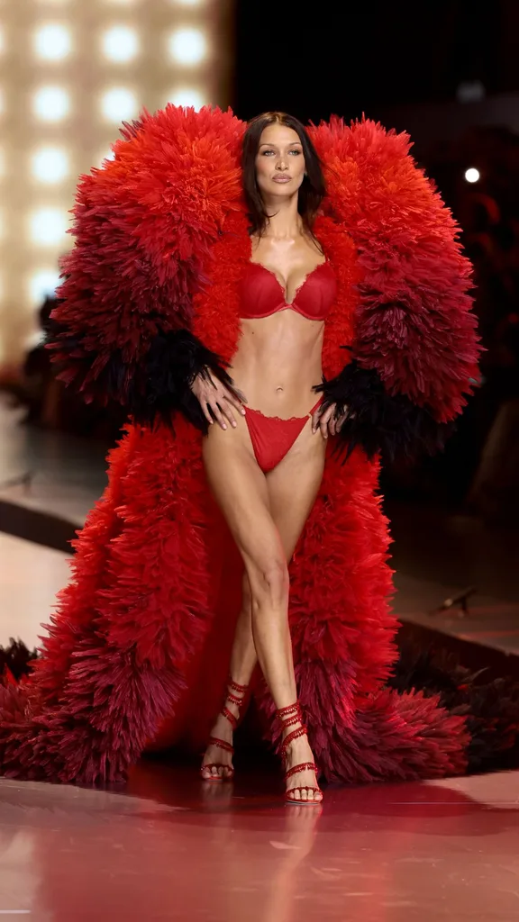 Bella Hadid walks the runway for the Victoria's Secret Fashion Show 2024
