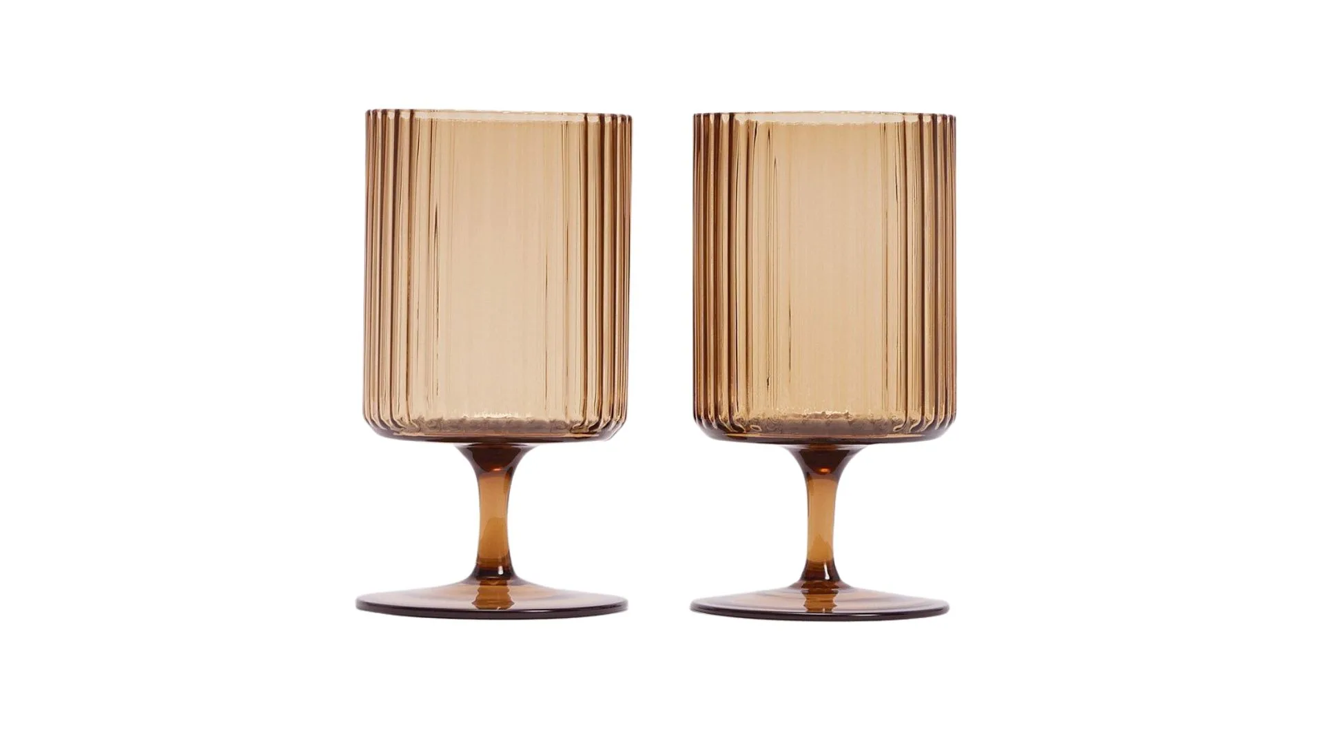 COuntry Road Vivi wine glass set of 2 in Faded Amber