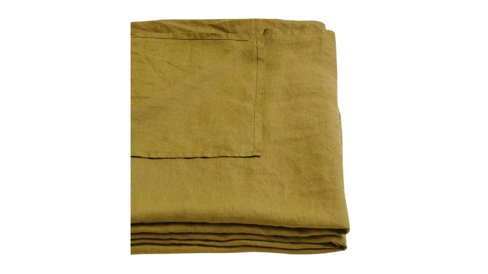 Carlotta and Gee Linen Tablecloth in Olive