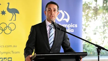 What Does the LNP winning the Queensland election mean for women? David Crisafulli MP speaks during the Parliamentary Friends of the Olympic and Paralympic Movement event at Queensland Parliament on October 27, 2021