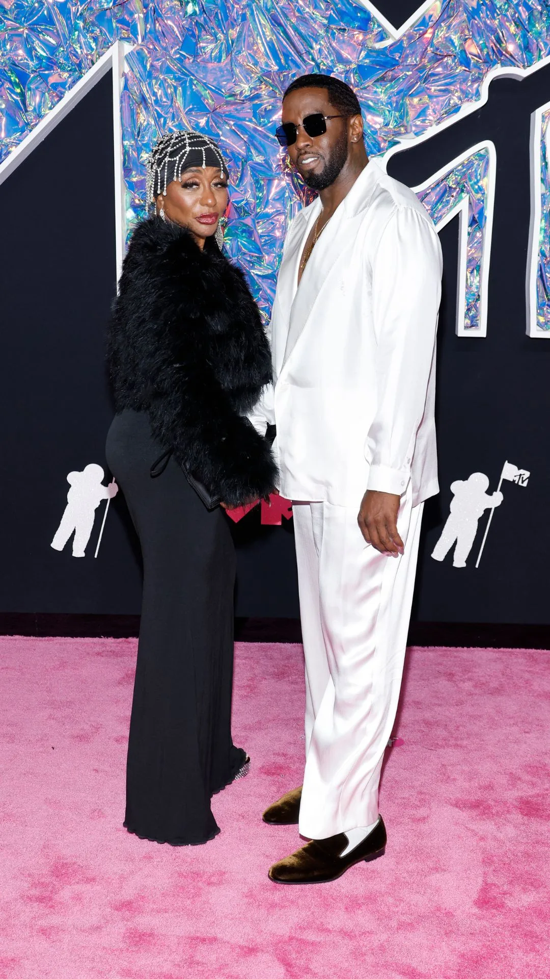 Sean Diddy Combs and his mother, Janice Combs attend the 2023 MTV Video Music Awards