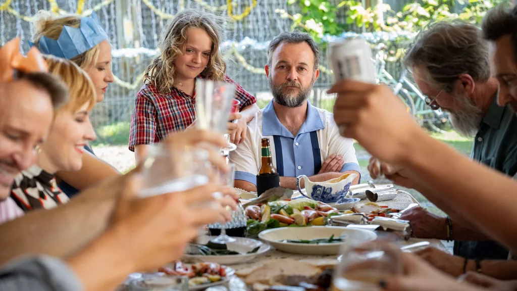 Angus_(Jonah Wren Phillips) and Joe (Daniel Henshall) in the 'How To Make Gravy' movie adaptation for Binge.