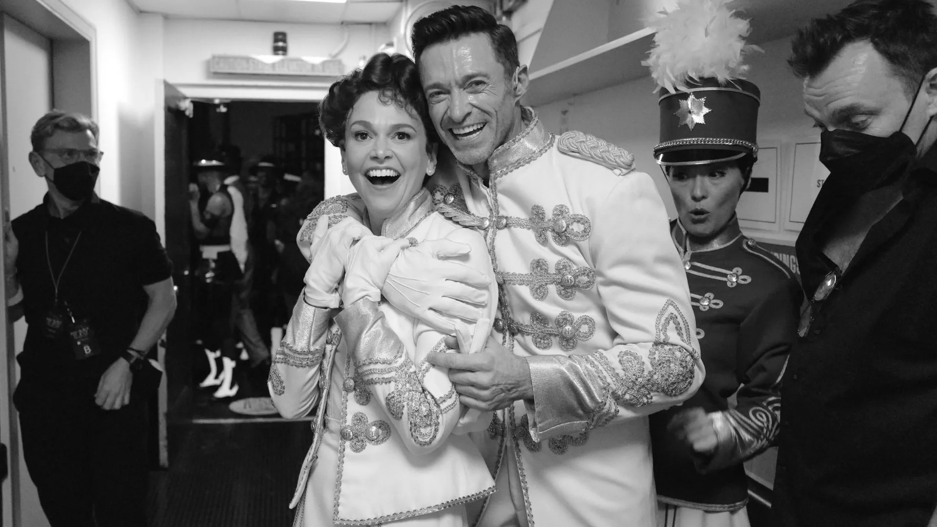 Hugh Jackman Sutton Foster Broadway behind the scenes