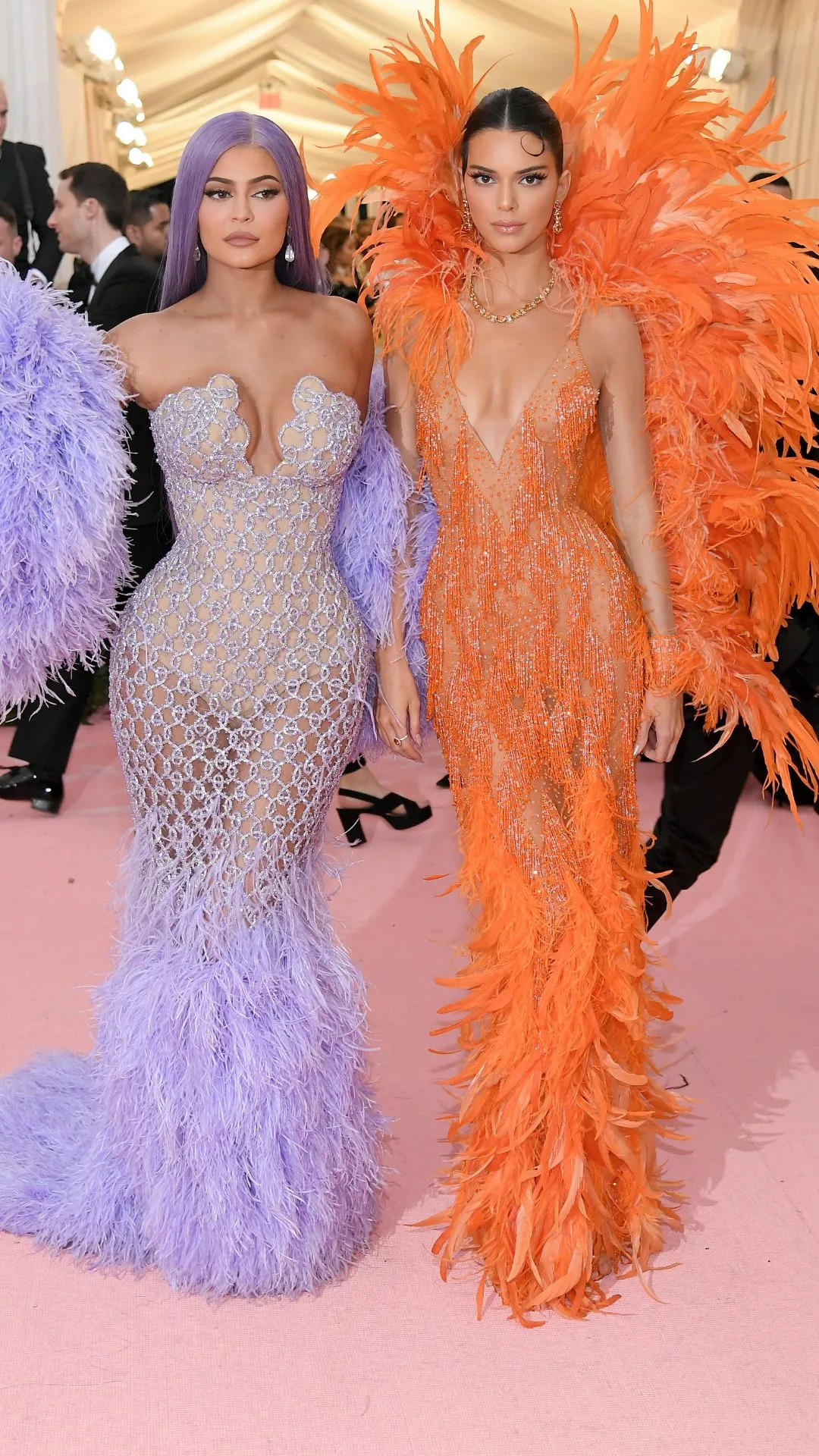 Kylie Jenner and Kendall Jenner attend The 2019 Met Gala Celebrating Camp: Notes on Fashion at Metropolitan Museum of Art on May 06, 2019