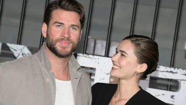 Liam Hemsworth and Gabriella Brooks at the premiere of Extraction 2 held at Jazz at Lincoln Center on June 12, 2023 in New York City.