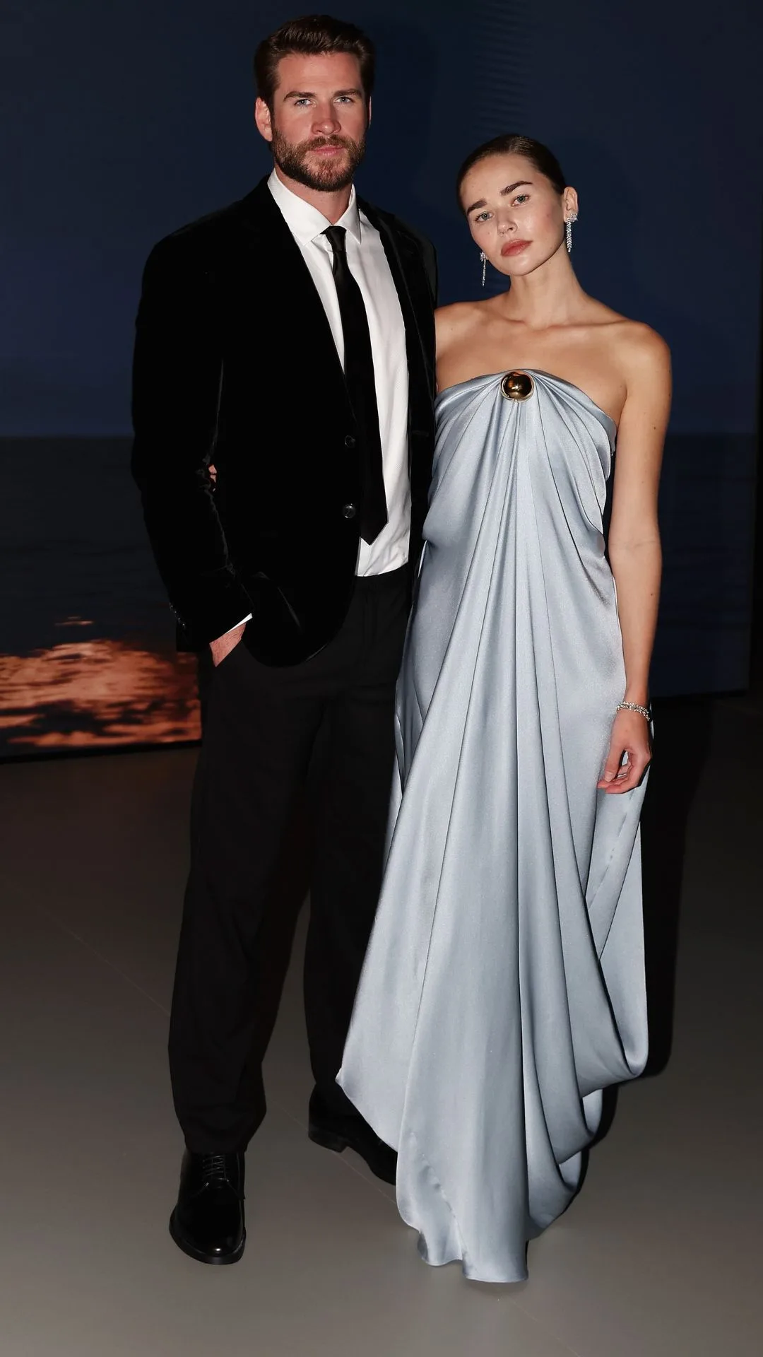 Liam Hemsworth and Gabriella Brooks attend the NGV Gala 2023 on December 02, 2023 in Melbourne