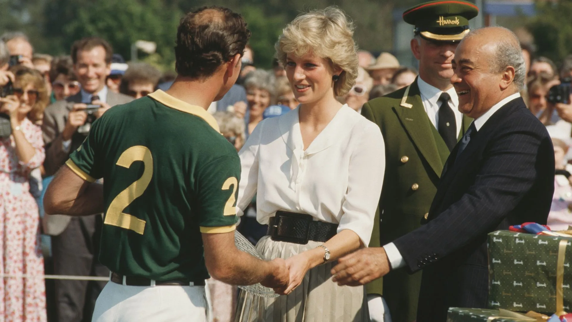 Mohamed Al Fayed with Princess Diana and (then) Prince Charles.