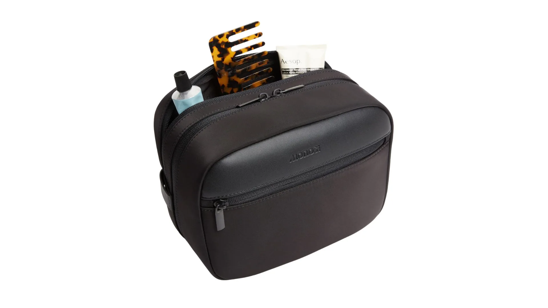 Monos carry-on essentials hang on toiletry case