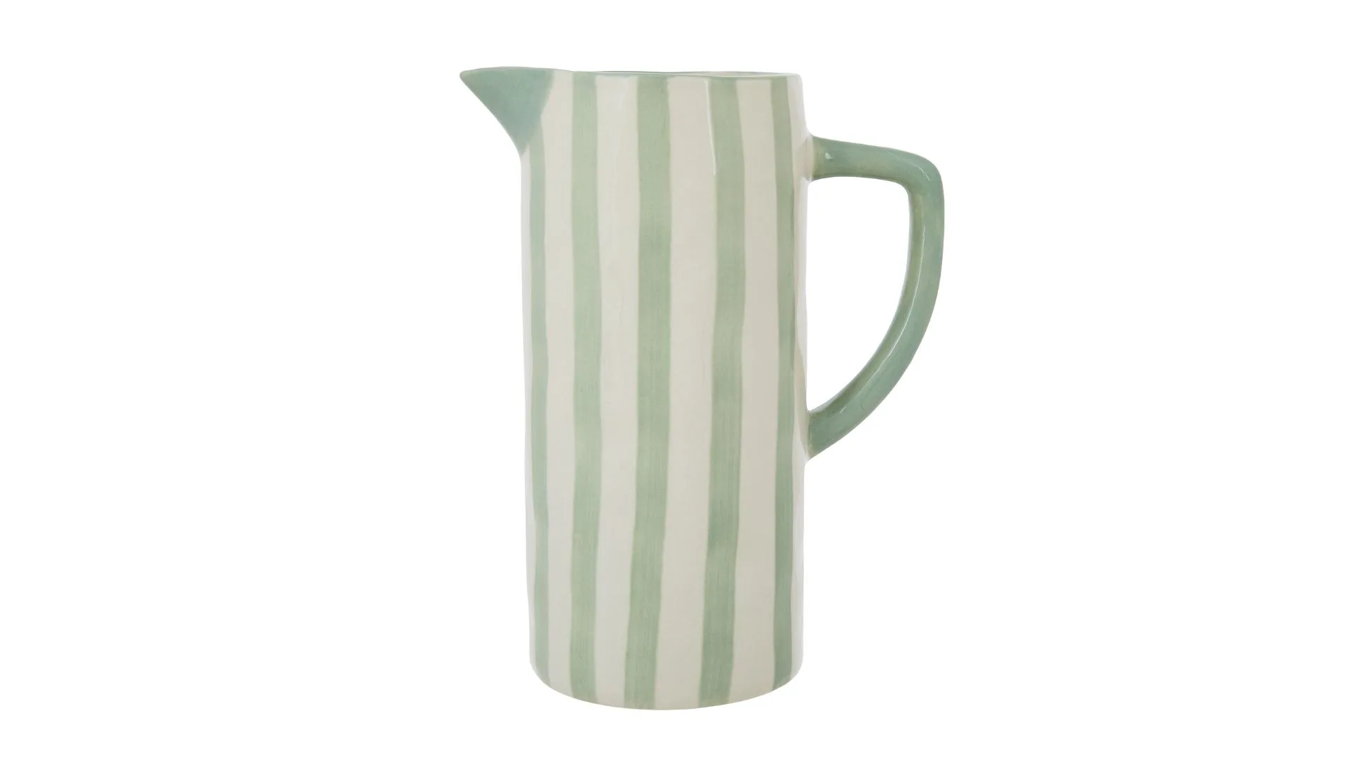 Holiday tablescape essentials green stripe jug